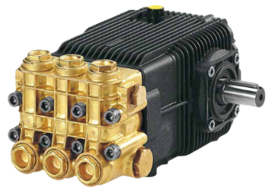 Brass high-pressure pump.